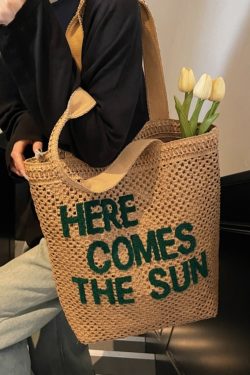 Large Capacity Woven Straw Tote Bag for Women - Stylish Single-Shoulder Design for Summer Beach Vacation and Commuting