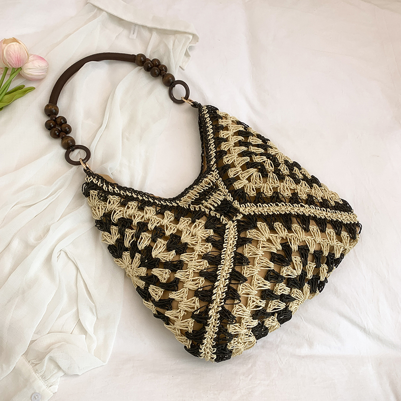 Large Capacity Woven Tote Bag - Simple Casual Straw Beach Bag for Women - 2025 Summer Vacation Essential Large Capacity Woven Tote Bag - Simple Casual Straw Beach Bag for Women - 2025 Summer Vacation Essential