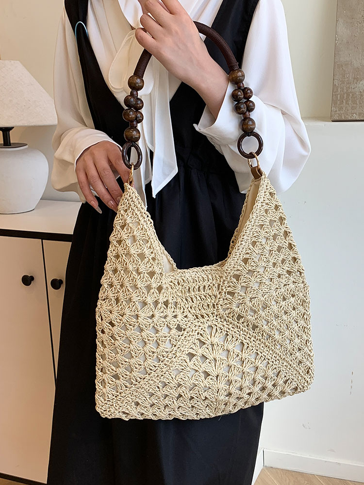Large Capacity Woven Tote Bag - Simple Casual Straw Beach Bag for Women - 2025 Summer Vacation Essential Large Capacity Woven Tote Bag - Simple Casual Straw Beach Bag for Women - 2025 Summer Vacation Essential