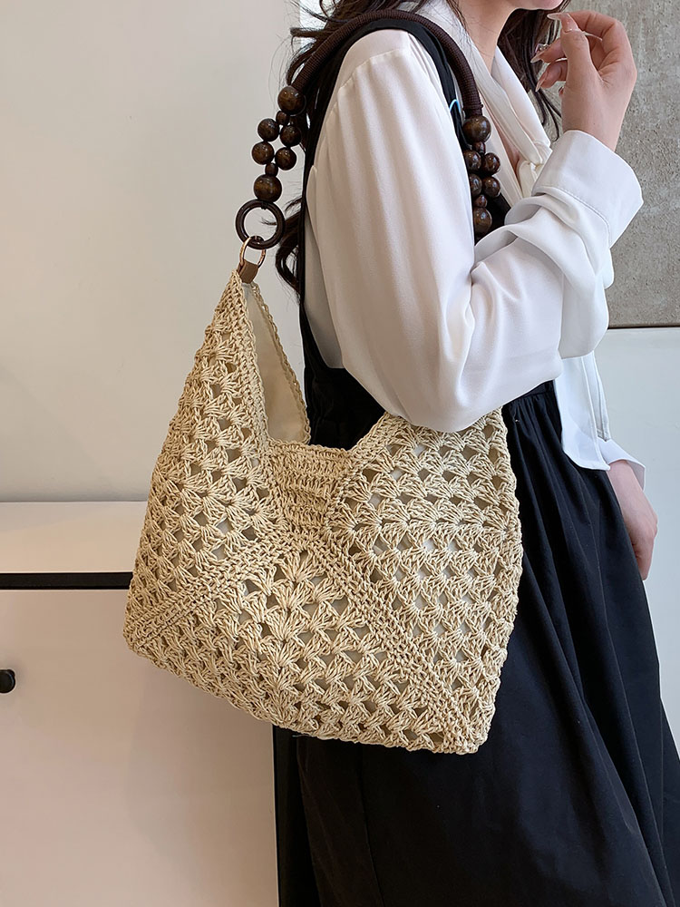 Large Capacity Woven Tote Bag - Simple Casual Straw Beach Bag for Women - 2025 Summer Vacation Essential Large Capacity Woven Tote Bag - Simple Casual Straw Beach Bag for Women - 2025 Summer Vacation Essential