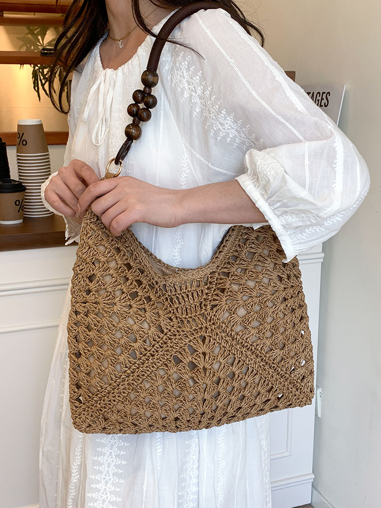 Large Capacity Woven Tote Bag - Simple Casual Straw Beach Bag for Women - 2025 Summer Vacation Essential Large Capacity Woven Tote Bag - Simple Casual Straw Beach Bag for Women - 2025 Summer Vacation Essential