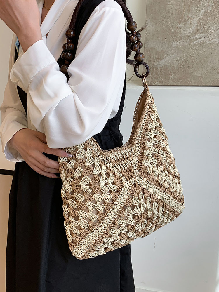 Large Capacity Woven Tote Bag - Simple Casual Straw Beach Bag for Women - 2025 Summer Vacation Essential Large Capacity Woven Tote Bag - Simple Casual Straw Beach Bag for Women - 2025 Summer Vacation Essential