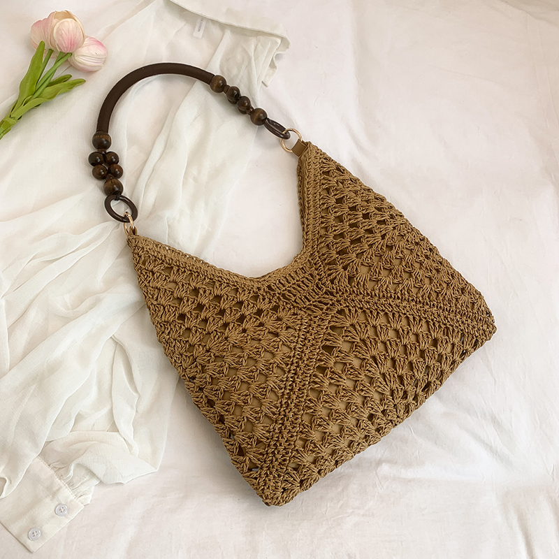 Large Capacity Woven Tote Bag - Simple Casual Straw Beach Bag for Women - 2025 Summer Vacation Essential Large Capacity Woven Tote Bag - Simple Casual Straw Beach Bag for Women - 2025 Summer Vacation Essential