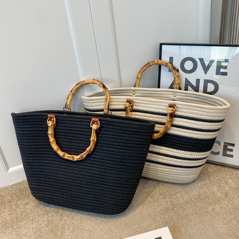 Large Capacity Yarn Knitted Tote Bag for Women - 2025 Spring Summer Fashion Vegetable Basket Straw Bag Large Capacity Yarn Knitted Tote Bag for Women - 2025 Spring Summer Fashion Vegetable Basket Straw Bag