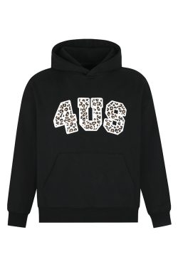Leopard Print Letter Graphic Hoodie for Men and Women, Trendy Loose Fit for Autumn and Winter, Casual Streetwear Style