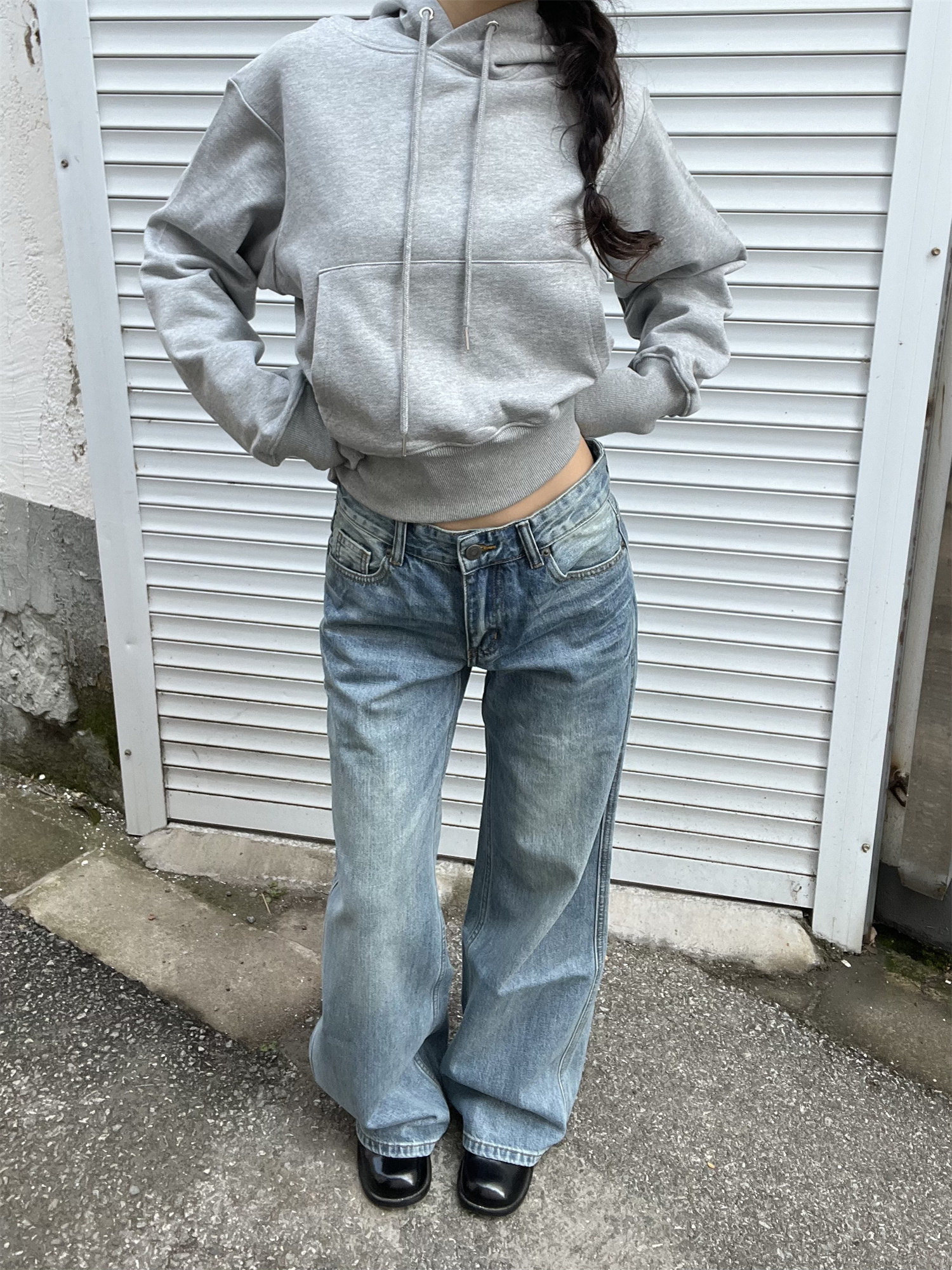 Light Blue Washed Straight Leg Jeans for Women | Personalized Side Tie-Dye Vintage Style | 2025 Fashion Trend Light Blue Washed Straight Leg Jeans for Women | Personalized Side Tie-Dye Vintage Style | 2025 Fashion Trend