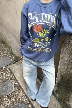 Light Blue Wide-Leg Denim Pants for Women - Vintage Textured Draped Loose Straight Style, Perfect for 90s and Y2K Fashion