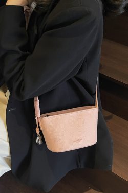 Light Luxury Zipper Bucket Bag for Women - 2025 High-End Crossbody Phone Bag - Summer Niche Style