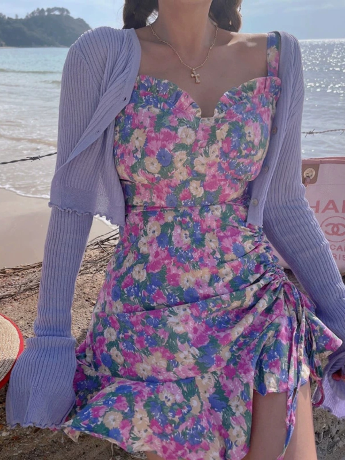 Lightweight Handmade Spring Summer Sun Protection Shirt, Vintage V-Neck Flared Sleeve Slimming Knit Top for Women Lightweight Handmade Spring Summer Sun Protection Shirt, Vintage V-Neck Flared Sleeve Slimming Knit Top for Women