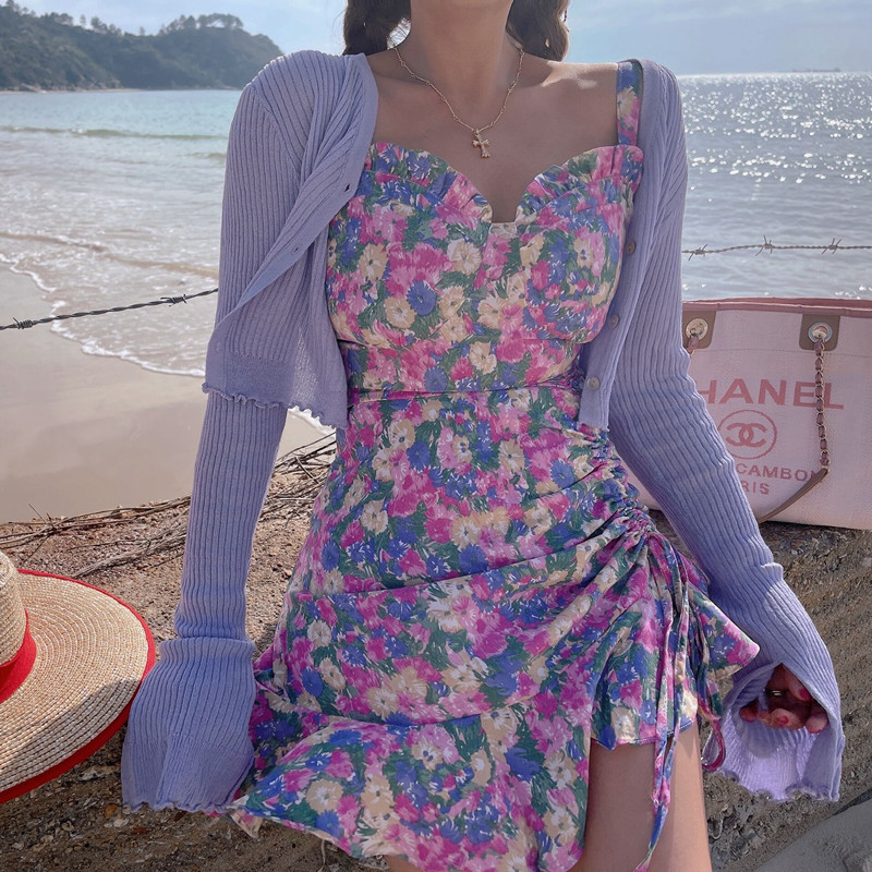 Lightweight Handmade Spring Summer Sun Protection Shirt, Vintage V-Neck Flared Sleeve Slimming Knit Top for Women Lightweight Handmade Spring Summer Sun Protection Shirt, Vintage V-Neck Flared Sleeve Slimming Knit Top for Women