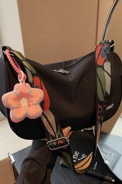 Lightweight Nylon Dumpling Bag for Women, 2025 Summer Korean Style Shoulder Crossbody Bag for Students and Commuters