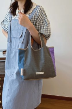 Lightweight Portable Nylon Tote Bag for Women - Large Capacity Foldable Handbag for Summer Outings and Commuting