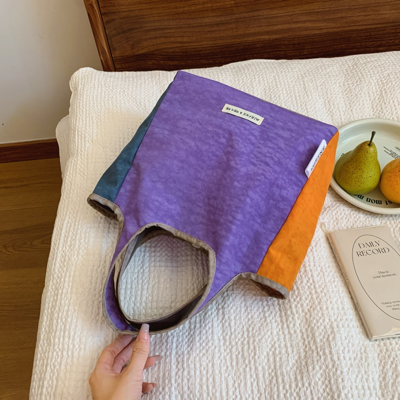 Lightweight Portable Nylon Tote Bag for Women - Large Capacity Foldable Handbag for Summer Outings and Commuting Lightweight Portable Nylon Tote Bag for Women - Large Capacity Foldable Handbag for Summer Outings and Commuting