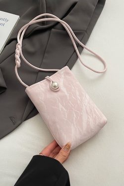 Lightweight Silver Mini Crossbody Phone Bag for Women - Summer 2025 Chinese Style Fashion Accessory