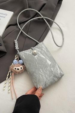 Lightweight Silver Mini Crossbody Phone Bag for Women - Summer 2025 Chinese Style Fashion Accessory