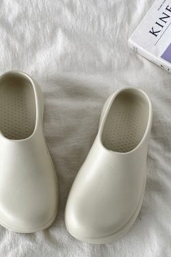 Lightweight Thick-Soled Half-Drag Clogs for Women, Non-Slip Height-Increasing Chef Shoes, Trendy Couple's Footwear