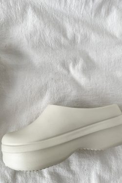 Lightweight Thick-Soled Half-Drag Clogs for Women, Non-Slip Height-Increasing Chef Shoes, Trendy Couple's Footwear