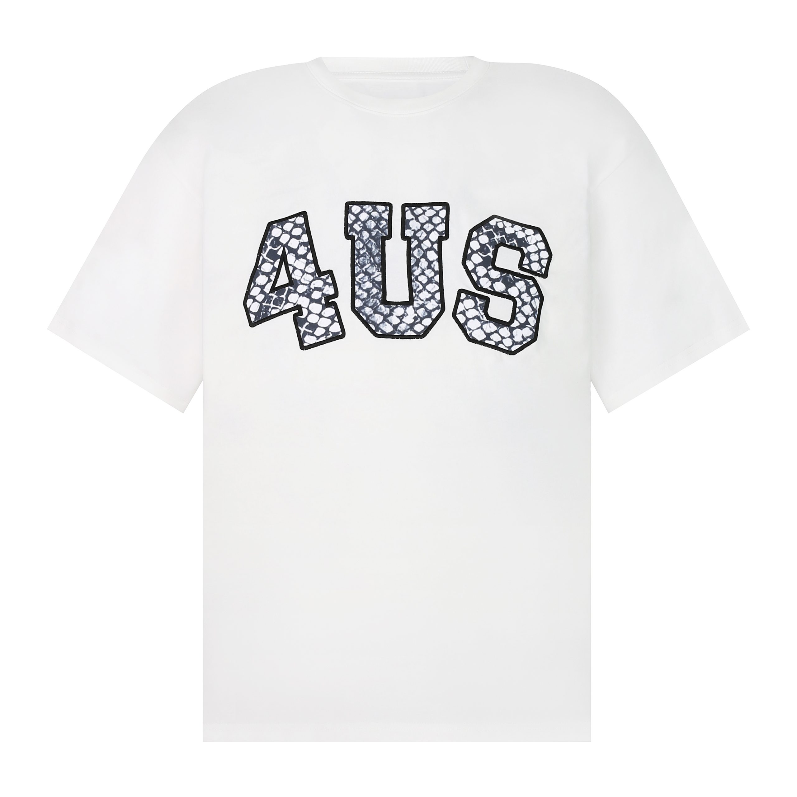 Loose Fit Short Sleeve T-Shirt with Snake Pattern and Embroidered Letters - Spring Summer National Trend for Couples Loose Fit Short Sleeve T-Shirt with Snake Pattern and Embroidered Letters - Spring Summer National Trend for Couples