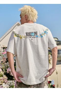 Loose Plus Size Embroidered Short Sleeve T-Shirt - Hip Hop Trendy American Vintage Style for Summer 2025 - Unisex Fashion