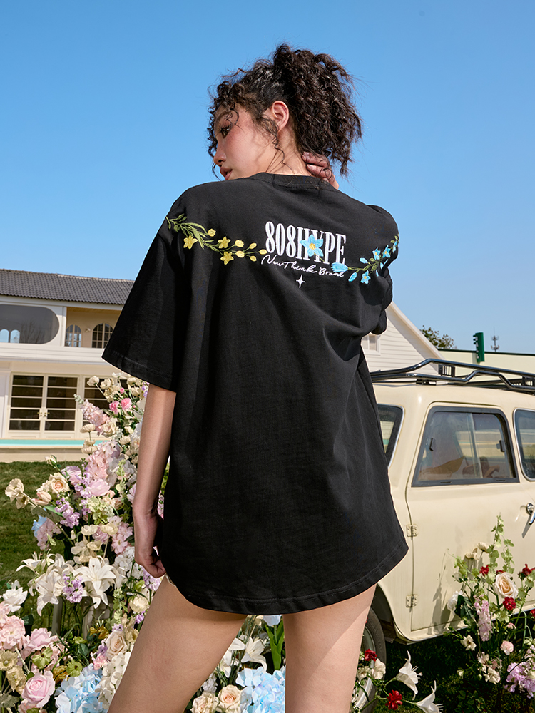 Loose Plus Size Embroidered Short Sleeve T-Shirt - Hip Hop Trendy American Vintage Style for Summer 2025 - Unisex Fashion Loose Plus Size Embroidered Short Sleeve T-Shirt - Hip Hop Trendy American Vintage Style for Summer 2025 - Unisex Fashion