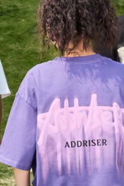 Loose Plus Size Trendy Letter Short Sleeve T-Shirt - Retro Print American Heavyweight Unisex for Summer 2025 Fashion