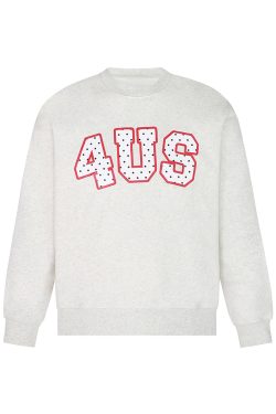 Loose Round Neck Polka Dot Print Pullover Sweatshirt - Spring Autumn Couple Style, National Trend, Casual Fashion Top