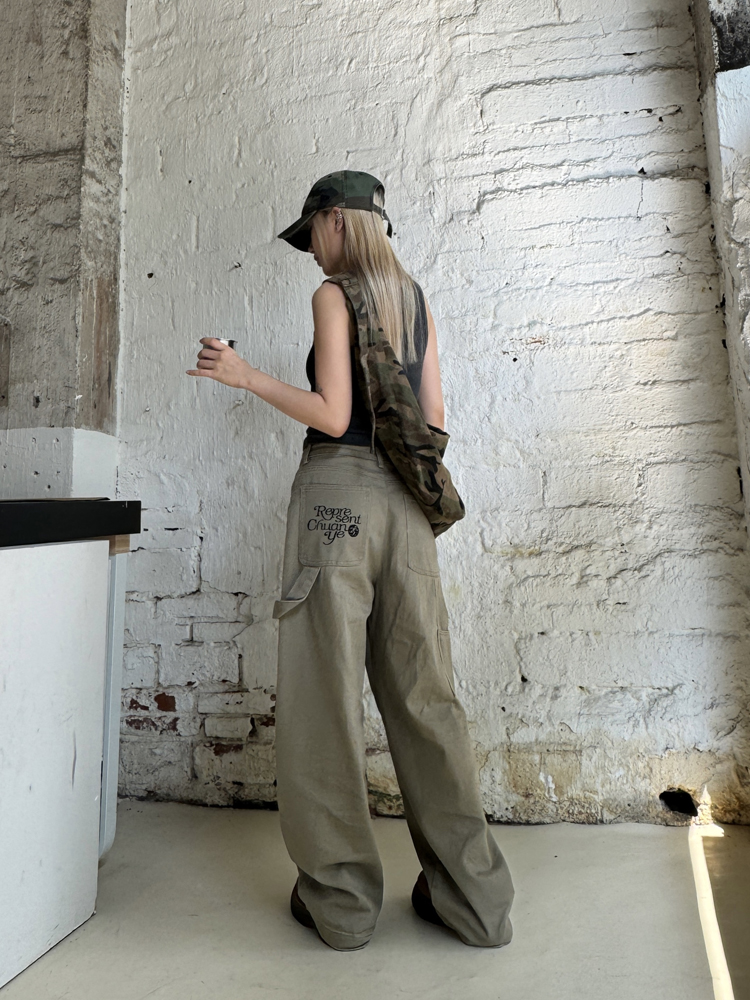 Loose Straight Leg Embroidered Waist Belt Rope Work Pants for Men and Women - Retro Street Style Wide Leg Trousers Loose Straight Leg Embroidered Waist Belt Rope Work Pants for Men and Women - Retro Street Style Wide Leg Trousers