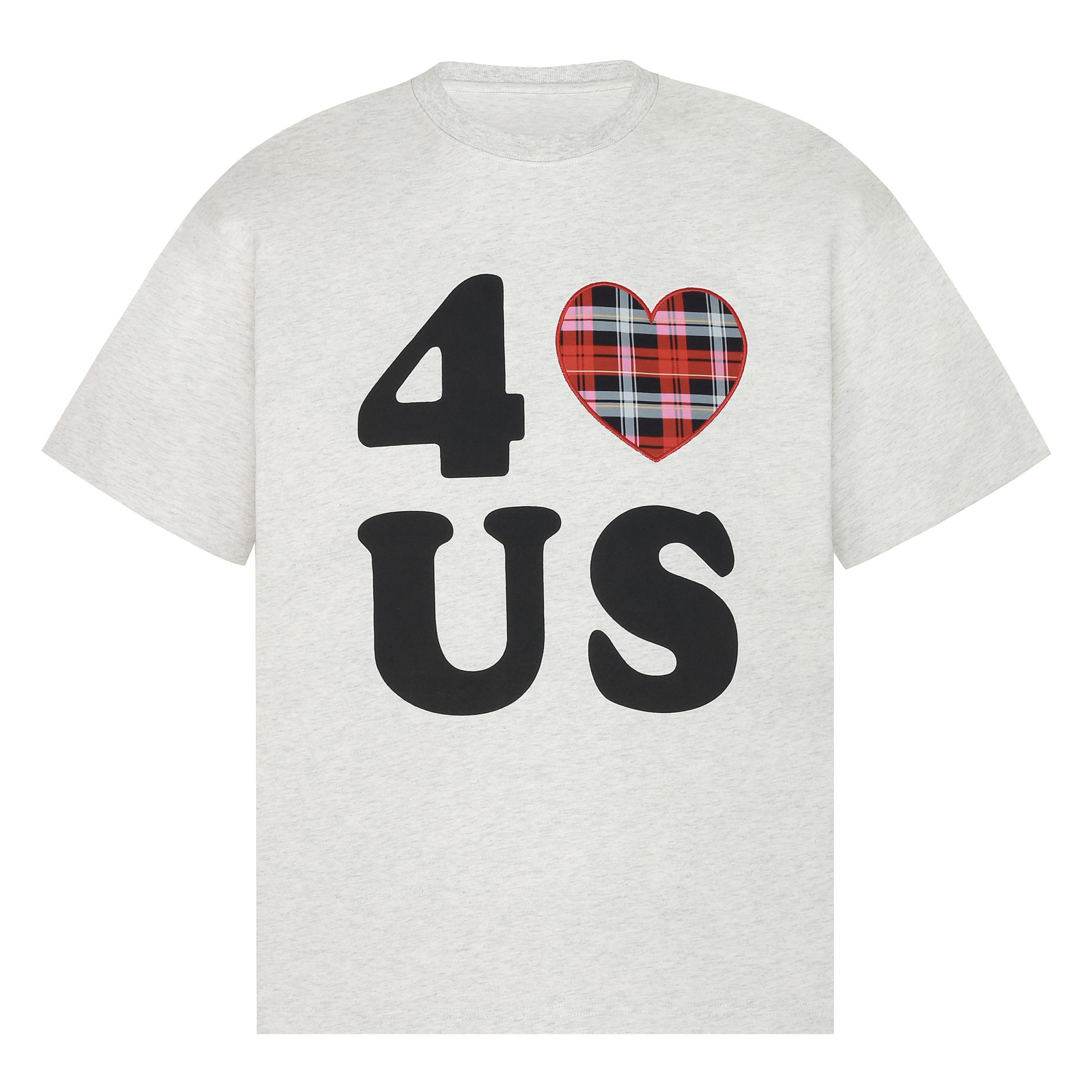 Loose Unisex Short Sleeve T-Shirt with Embroidered Heart - Summer Plaid Design, Trendy Casual Wear for Couples Loose Unisex Short Sleeve T-Shirt with Embroidered Heart - Summer Plaid Design, Trendy Casual Wear for Couples