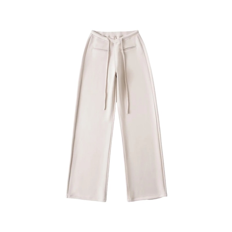Low-Waist Drawstring Casual Wide-Leg Floor-Length Pants for Women - Versatile Lazy Style 2025 Trendy Fashion Low-Waist Drawstring Casual Wide-Leg Floor-Length Pants for Women - Versatile Lazy Style 2025 Trendy Fashion