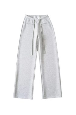 Low-Waist Drawstring Casual Wide-Leg Floor-Length Pants for Women - Versatile Lazy Style 2025 Trendy Fashion