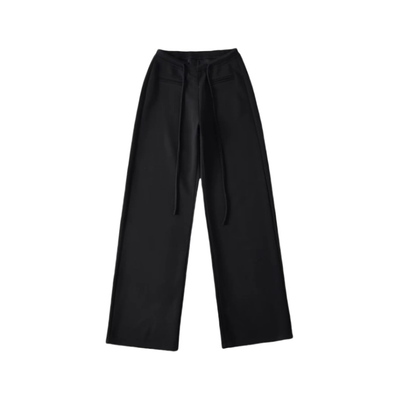 Low-Waist Drawstring Casual Wide-Leg Floor-Length Pants for Women - Versatile Lazy Style 2025 Trendy Fashion Low-Waist Drawstring Casual Wide-Leg Floor-Length Pants for Women - Versatile Lazy Style 2025 Trendy Fashion
