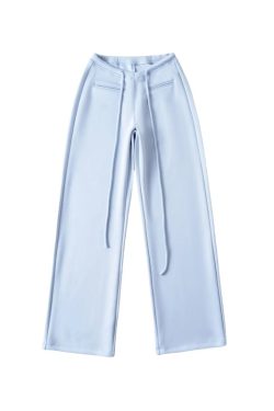 Low-Waist Drawstring Casual Wide-Leg Floor-Length Pants for Women - Versatile Lazy Style 2025 Trendy Fashion
