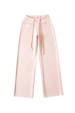 Low-Waist Drawstring Casual Wide-Leg Floor-Length Pants for Women - Versatile Lazy Style 2025 Trendy Fashion