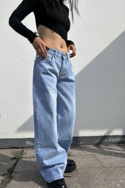 Low-Waist Wide-Leg Jeans for Women - Loose Slimming Straight-Leg Floor-Length Pants, Trendy for All Seasons