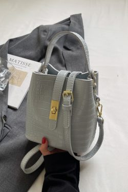 Luxury Lightweight Crocodile Pattern Bucket Bag - Summer 2025 Underarm Fashion Shoulder Bag