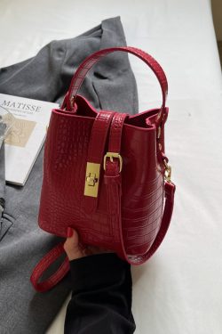 Luxury Lightweight Crocodile Pattern Bucket Bag - Summer 2025 Underarm Fashion Shoulder Bag