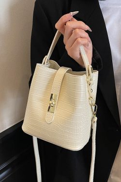 Luxury Lightweight Crocodile Pattern Bucket Bag - Summer 2025 Underarm Fashion Shoulder Bag