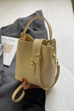 Luxury Lightweight Crocodile Pattern Bucket Bag - Summer 2025 Underarm Fashion Shoulder Bag