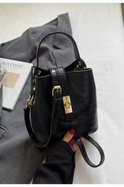 Luxury Lightweight Crocodile Pattern Bucket Bag - Summer 2025 Underarm Fashion Shoulder Bag