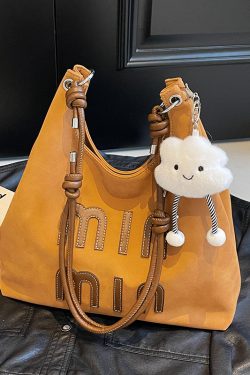 Matte Vintage Women's Large Capacity Shoulder Bag - Casual Tote for Work and Commuting - Spring Summer 2025 Fashion