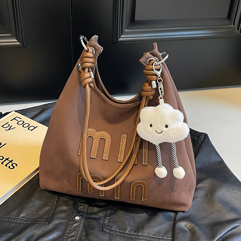 Matte Vintage Women's Large Capacity Shoulder Bag - Casual Tote for Work and Commuting - Spring Summer 2025 Fashion Matte Vintage Women's Large Capacity Shoulder Bag - Casual Tote for Work and Commuting - Spring Summer 2025 Fashion