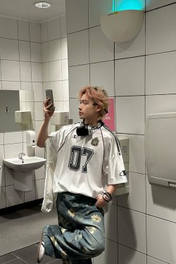 Men's American Retro Graffiti Printed Mesh Short-Sleeve T-Shirt - Summer Loose Half-Sleeve Jersey, Urban Style