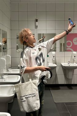 Men's American Retro Graffiti Printed Mesh Short-Sleeve T-Shirt - Summer Loose Half-Sleeve Jersey, Urban Style