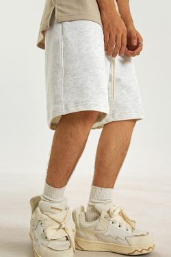 Men's American Style Gray Casual Loose Five-Point Shorts - Trendy Summer Fashion for a Relaxed Look