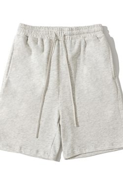Men's American Style Gray Casual Loose Five-Point Shorts - Trendy Summer Fashion for a Relaxed Look