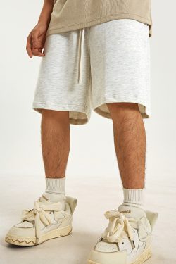 Men's American Style Gray Casual Loose Five-Point Shorts - Trendy Summer Fashion for a Relaxed Look