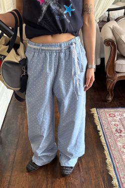 Men's Casual Straight-Leg Pants - Elastic Waist, Loose Fit, Summer Streetwear Sweatpants, American Style, Original Star Design