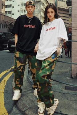 Men's Oversized Hip-Hop Short Sleeve T-Shirt, Plus Size American Streetwear, Trendy Summer Couple's Style