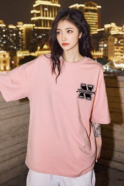 Men's Oversized Short-Sleeve T-Shirt in American Street Style, Plus Size, Summer Fashion, Casual Urban Look