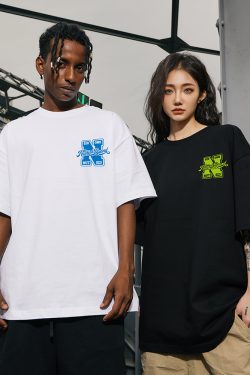 Men's Oversized Short-Sleeve T-Shirt in American Street Style, Plus Size, Summer Fashion, Casual Urban Look